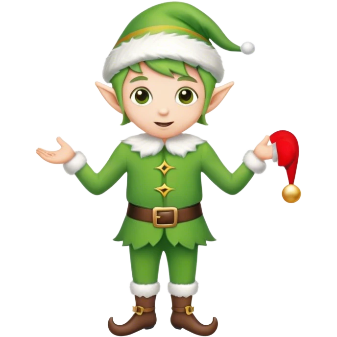 Christmas elf green outfit emoji
