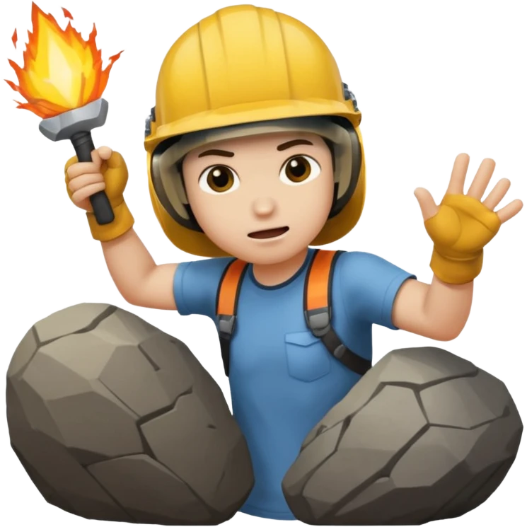 pero tiene que representar un accidente. un objeto golpeando el casco de la persona, o un brazo atrapado  emoji