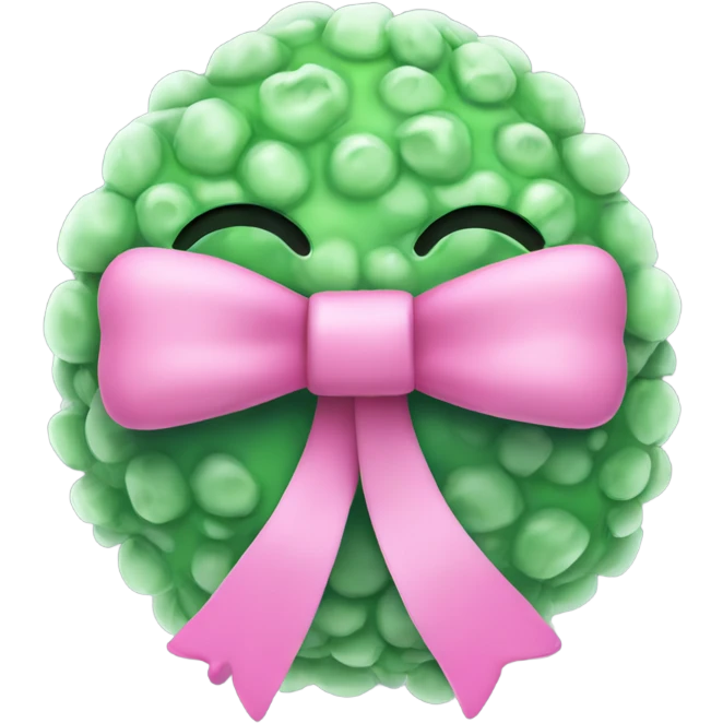 Femine bacteria with pink bow on Head  emoji