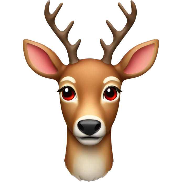 deer with red nose emoji
