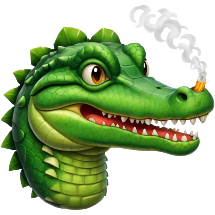 cocodrilo fumando  emoji