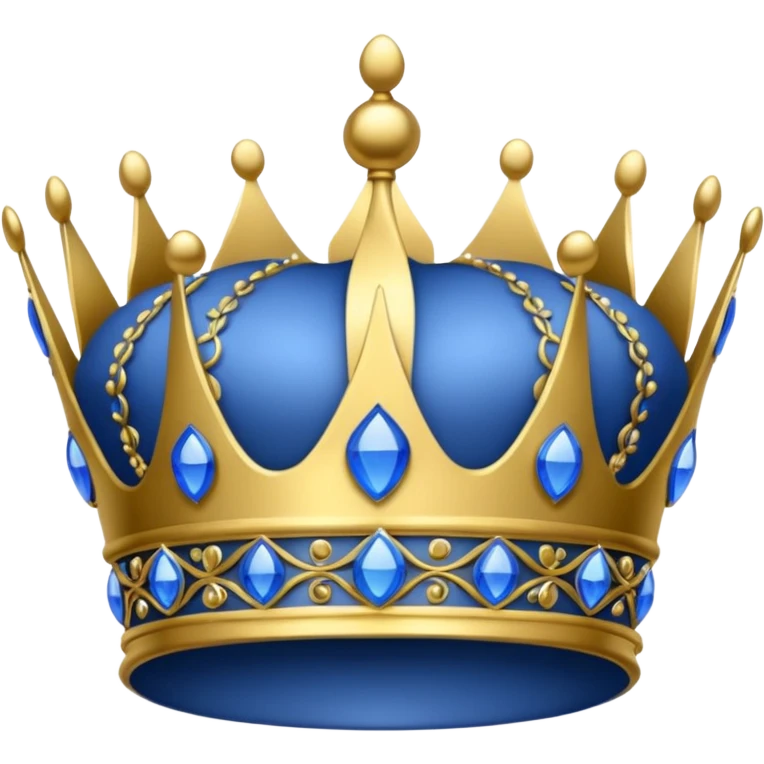 crown blue emoji