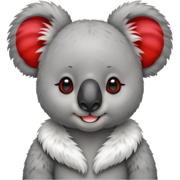 Koala with red earrings emoji