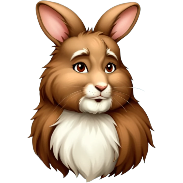 Brown long hair rabbit  emoji