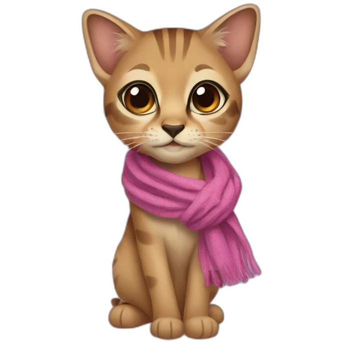 a suricat with girly brown hairs, a scarf, and large fancy earrings emoji