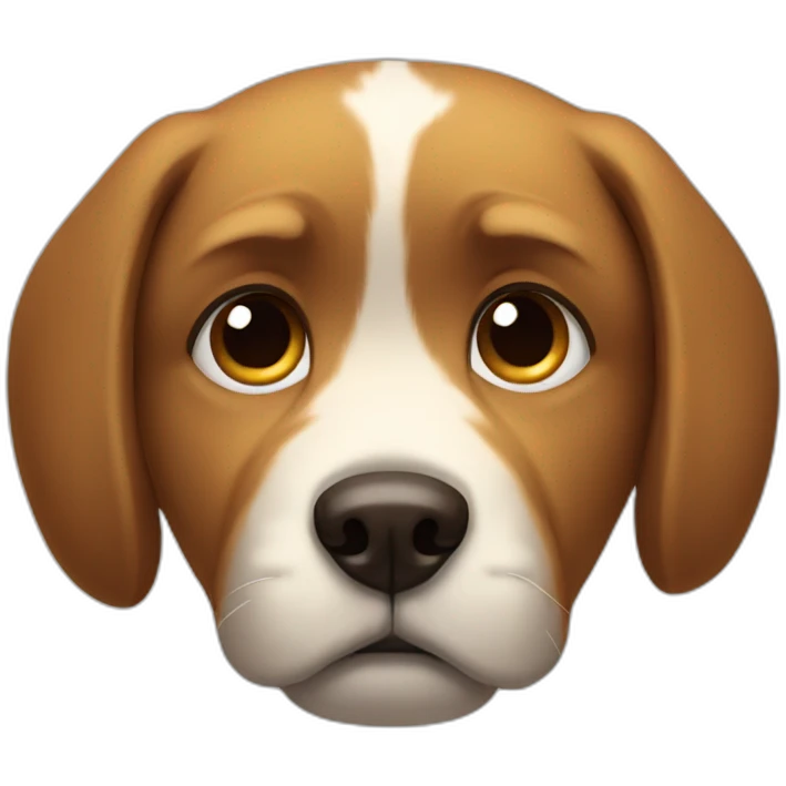 Sad dog emoji