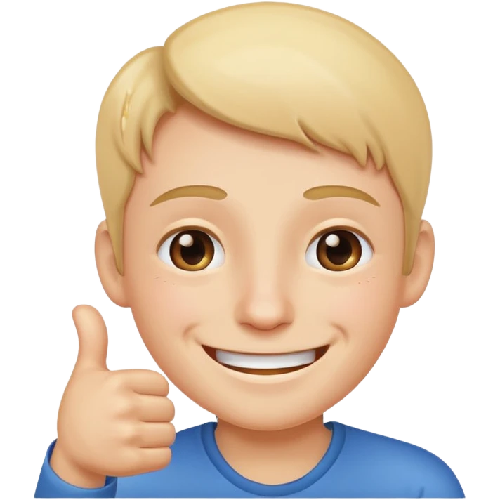 Smiling face crying with thumbs up emoji
