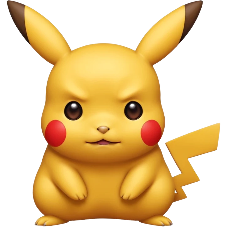 Un Pikachu rouge qui et triste  emoji