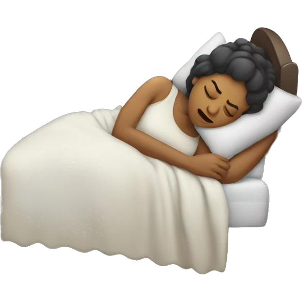 woman sleeping having nightmare emoji