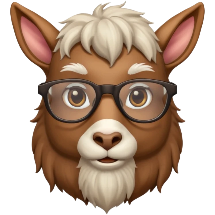 Goat with glasses emoji