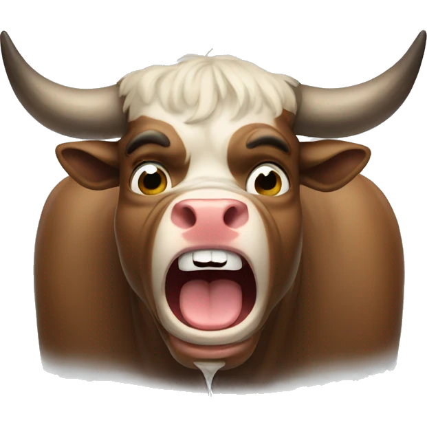 Bull crying emoji