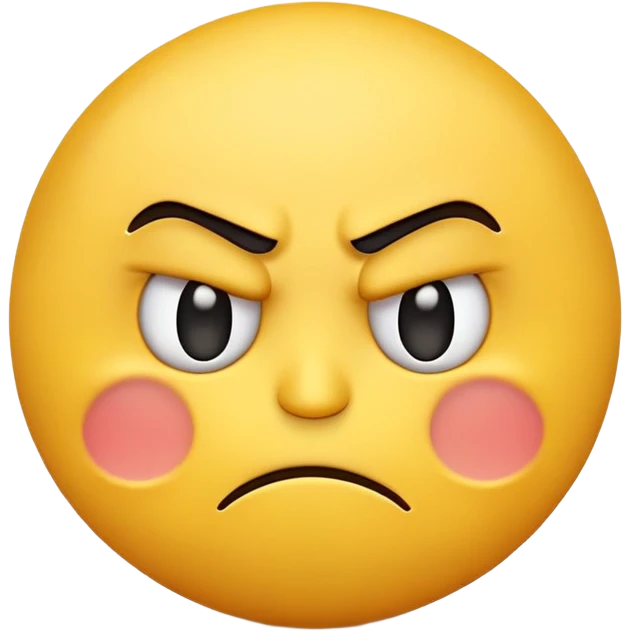 A 2D digital illustration of a yellow emoji with a round face, looking angry with furrowed brows, squinted eyes, and a frown. The emoji has its arms crossed in front of its chest, emphasizing a frustrated or annoyed attitude. emoji