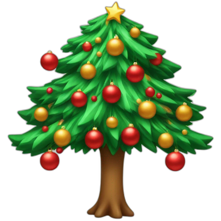 Árbol de navidad decorado emoji