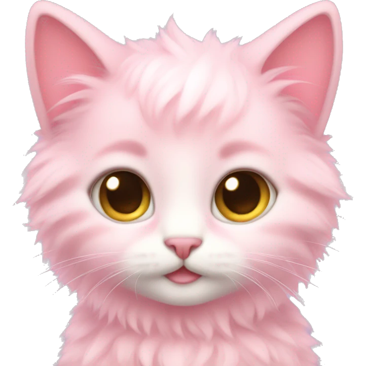 A baby cat with light pink furr emoji