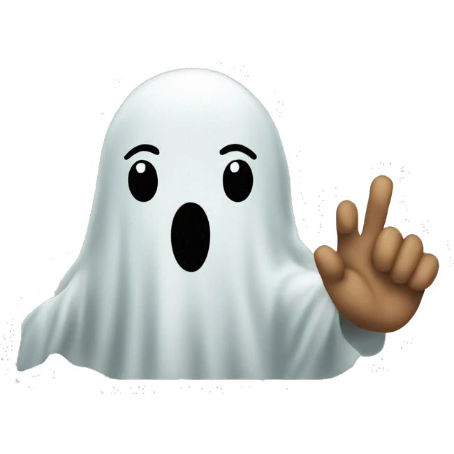 ghost holding the no sign emoji