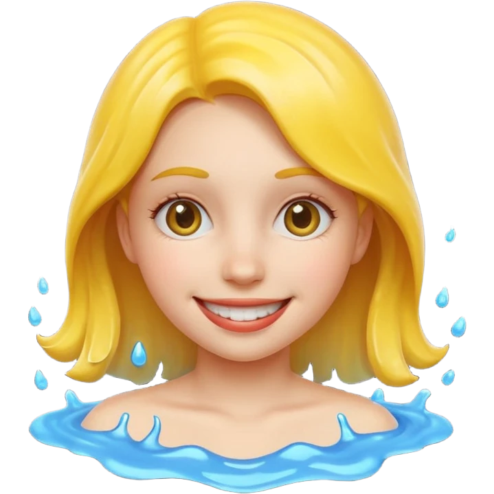 Girl Smiley face with cum all over it emoji