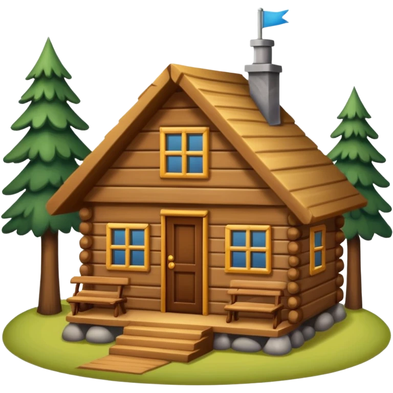 wood cabin emoji