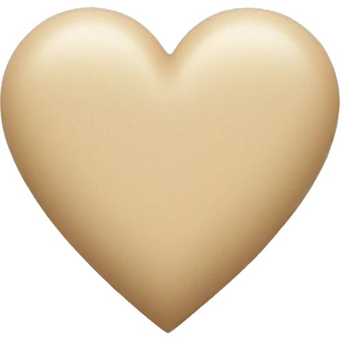 Beige colour heart emoji