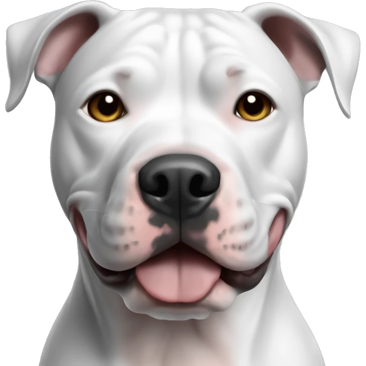 American pitbull terrier black and white emoji