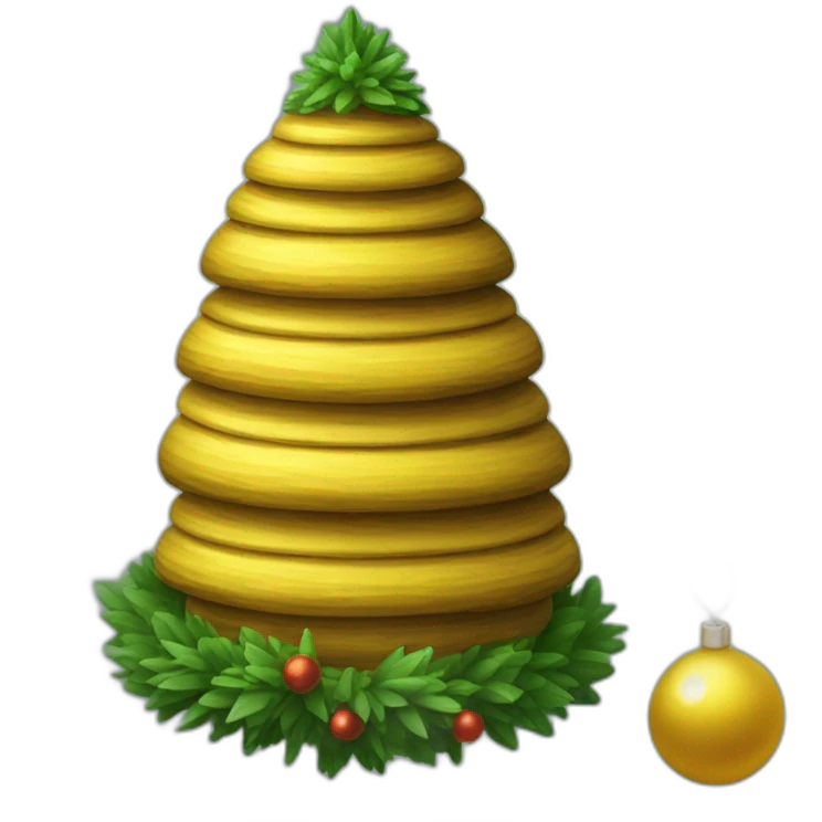 christmas tree toy beehive emoji