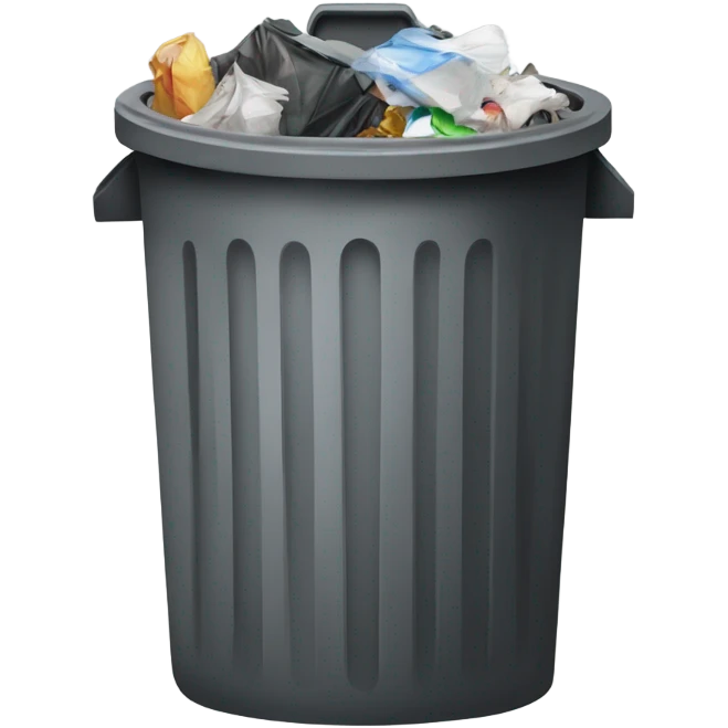 Trash can with garbage inside emoji