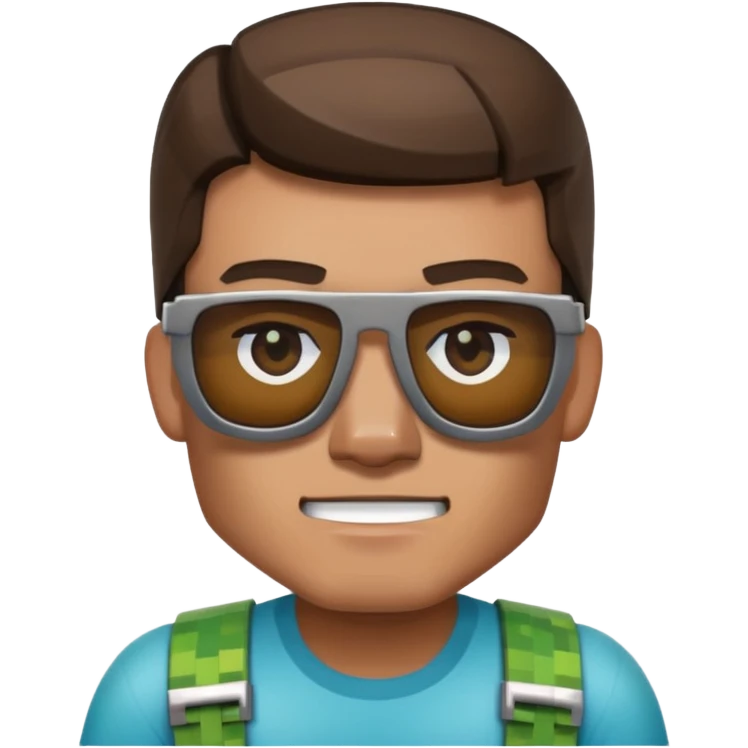 Minecraft Steve with sunglasses emoji