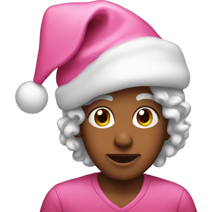 Pink Christmas emoji
