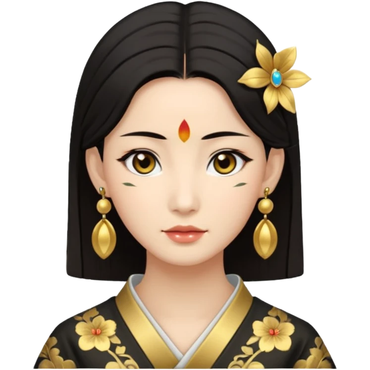 ancient japanese woman with earrring emoji