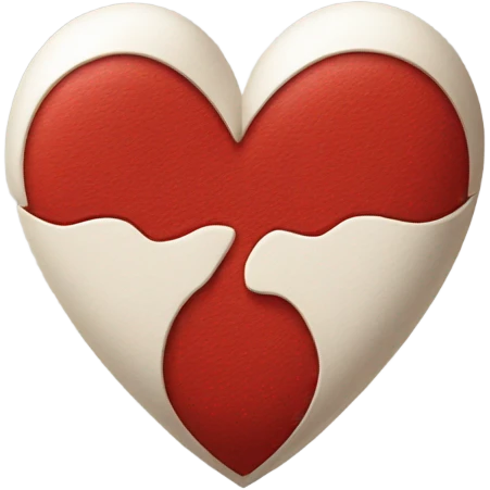 Red-white heart emoji