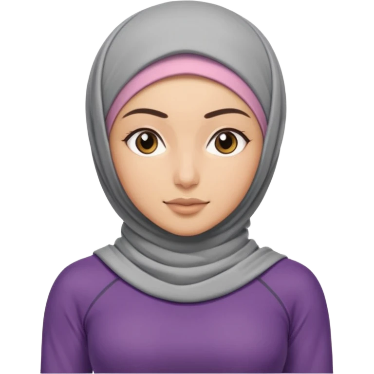 High resolution girl wearing a hijab and is a fitness trainer emoji