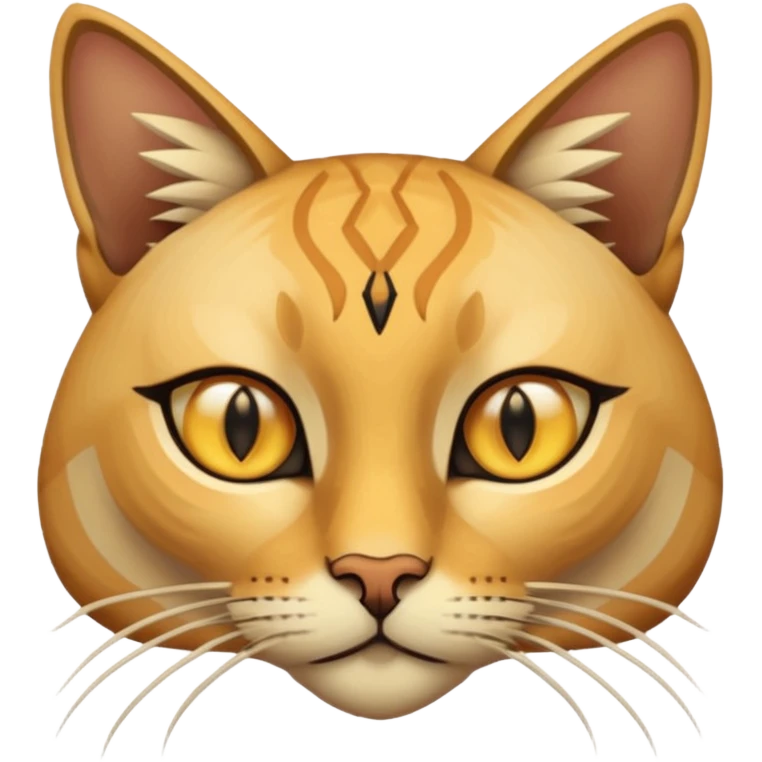 Face of Egyptian Cat in game pixelized style emoji