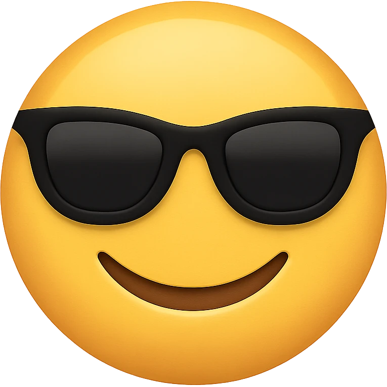 face with sunglasses emoji emoji