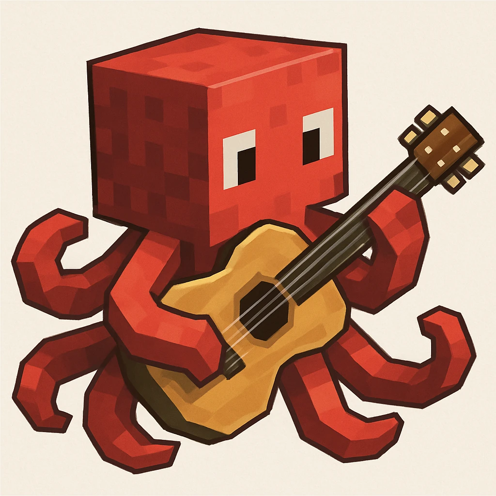 octopus playing guitar emoji