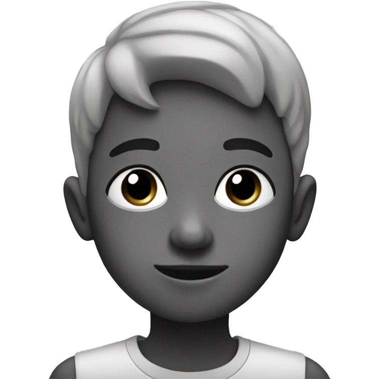 monochrome portrait of a boy emoji