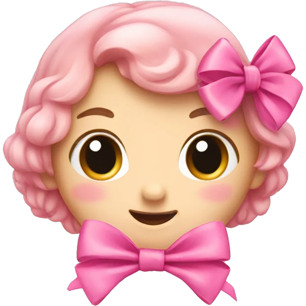 Cute pink bow emoji