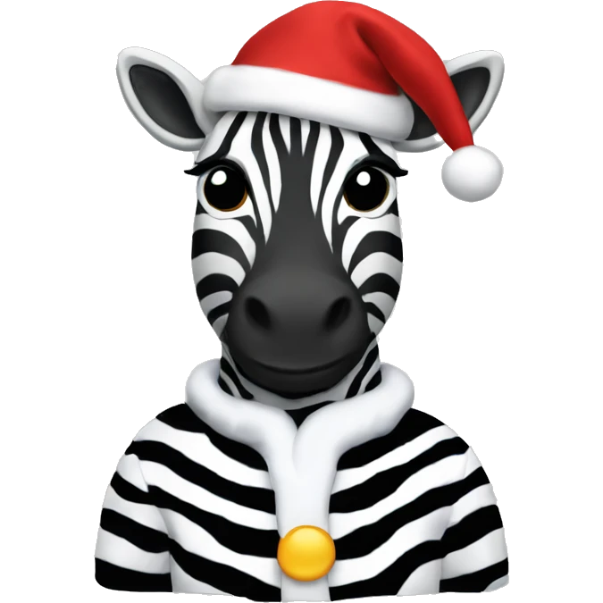 Zebra in Santa outfit  emoji