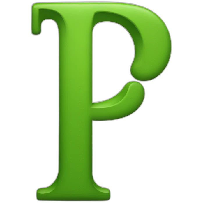 green letter P emoji