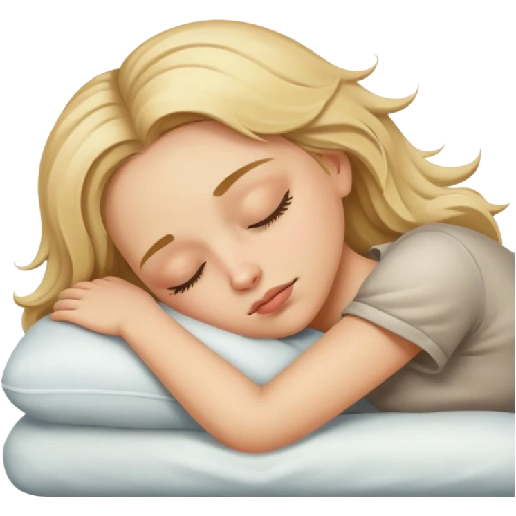 Dirty blonde girl sleeping emoji