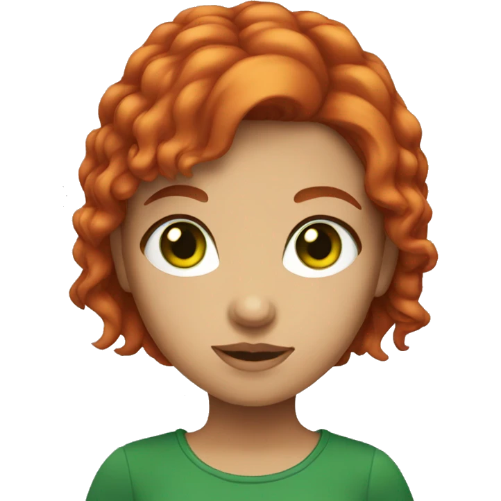 Girl with red hair and green eyes  emoji