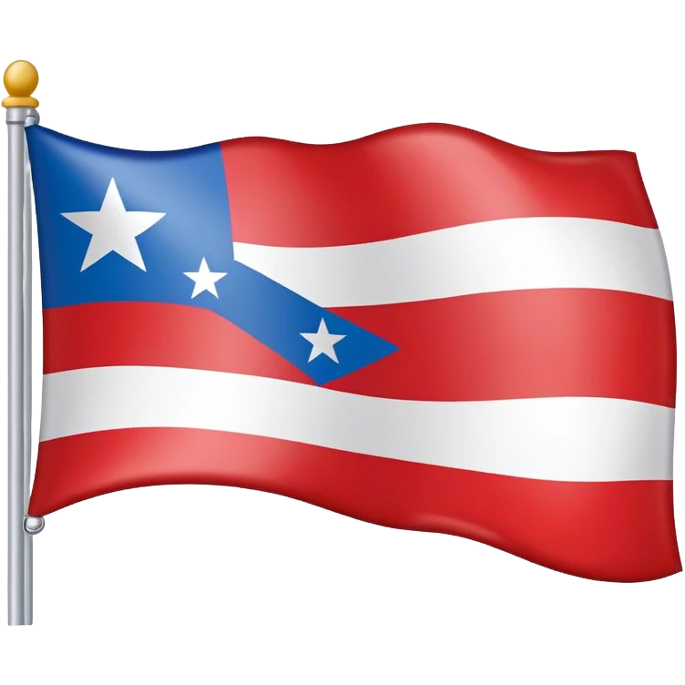 Puerto Rico white outline flag emoji