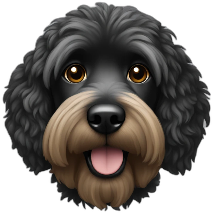 face royal caniche colour black emoji