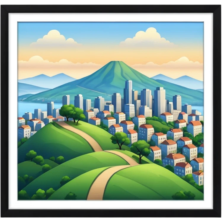 Colina con vistas de ciudad emoji