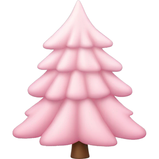 pastel pink christmas tree emoji