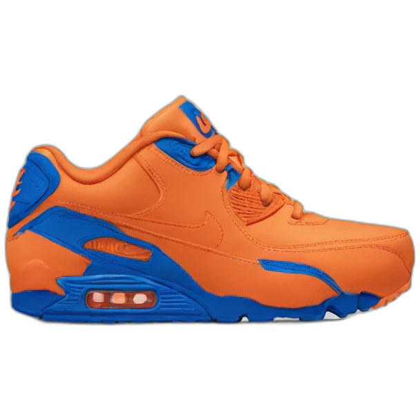 Chaussure nike bleu est orange emoji