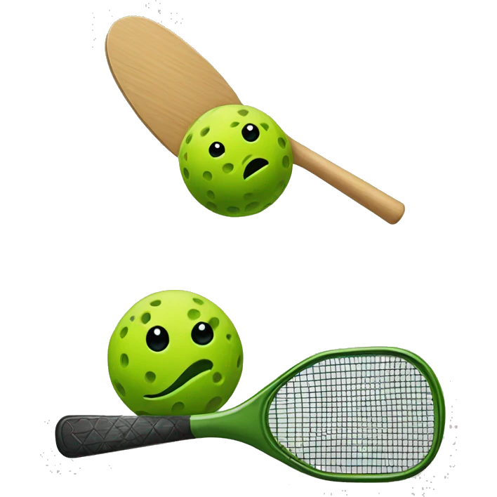 pickle ball and paddle  emoji