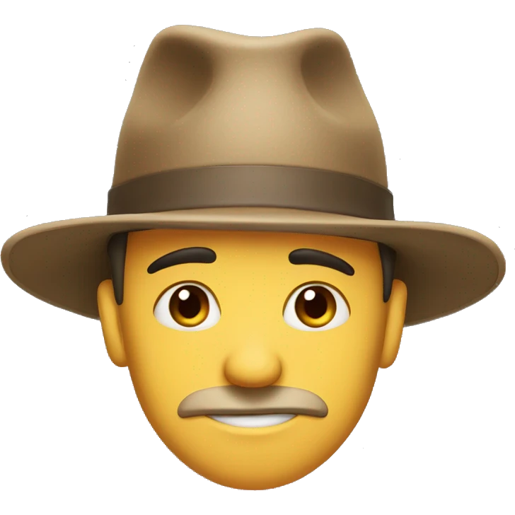 Guy with hat biting his lip and raising his eye brows emoji