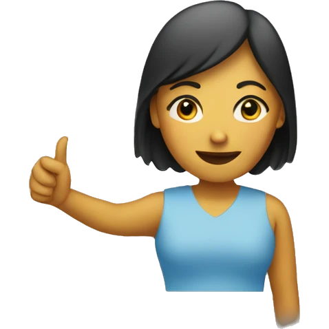 Woman holding 4b movement sign emoji