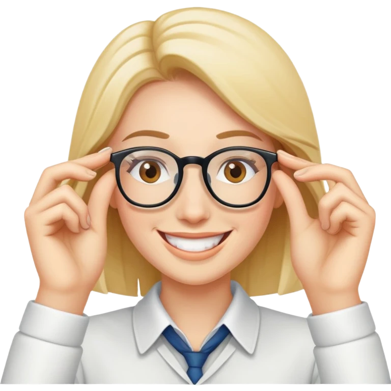 someone taking of glasses emoji