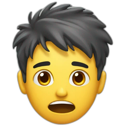 Student with panic emoji