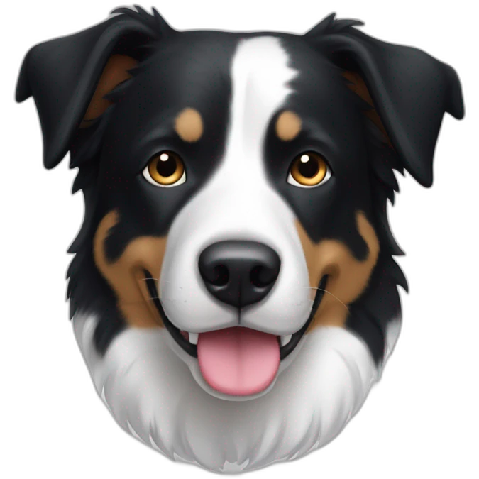 short-hair, black-and-white, border-collie-american-bulldog, white-fur-around-left-eye emoji